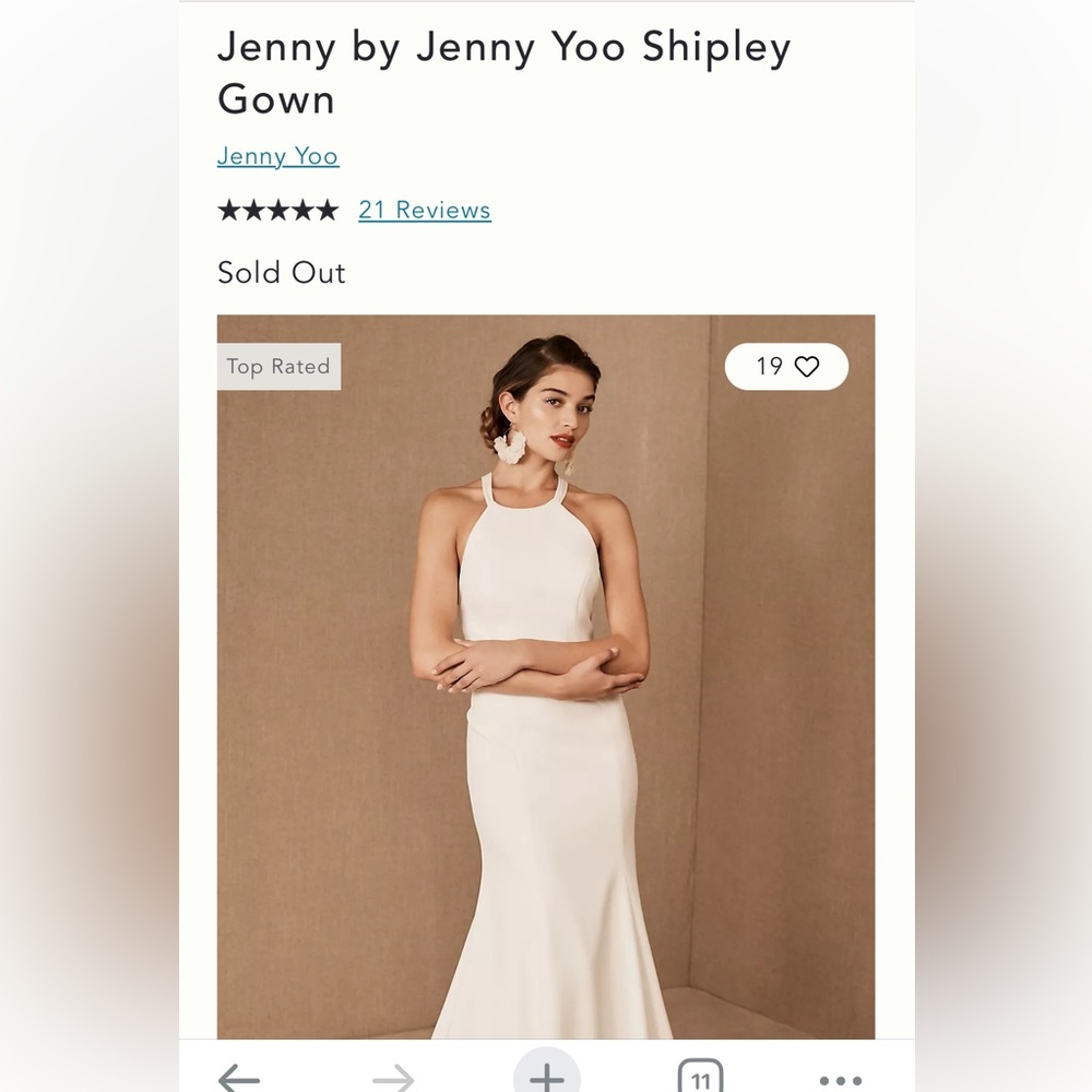 Jenny Yoo "Shipley" Halter Wedding Gown - Size 2 (Professionally Cleaned!) - Picture 1 of 6